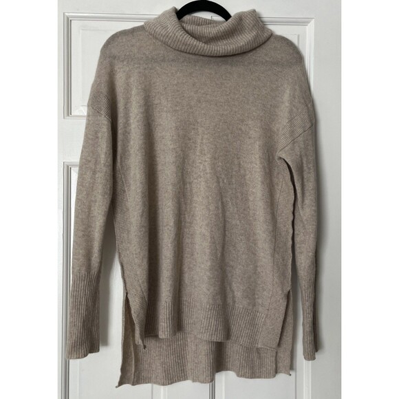 Antonio Melani Turtleneck Sweater Women Medium Cashmere Tan Oversized Luxury - Picture 1 of 7